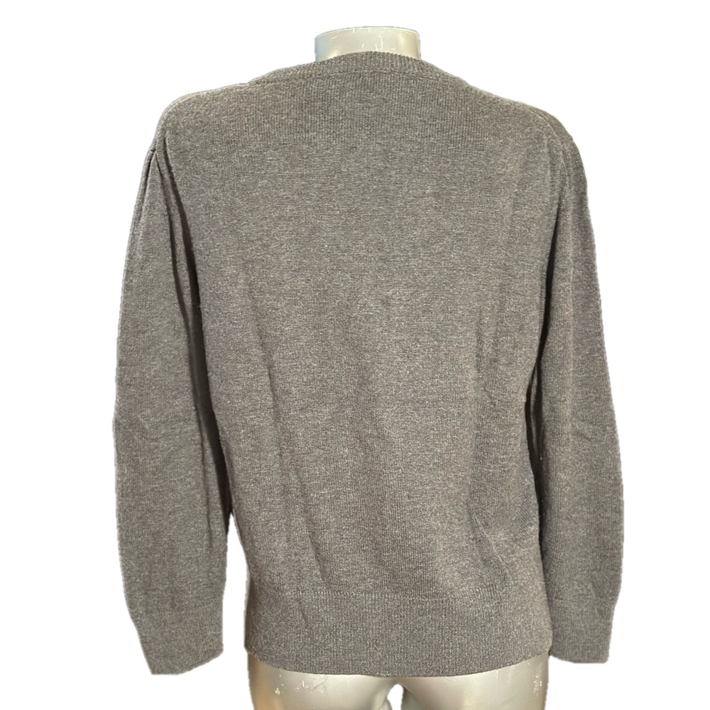 KATE SPADE BROOME STREET WINK FACE SWEATER GRAY RED LIPS WOOL BLEND LARGE - Picture 4 of 9